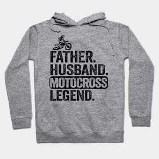 Father Husband Motocross Legend Funny Motocross Hoodie